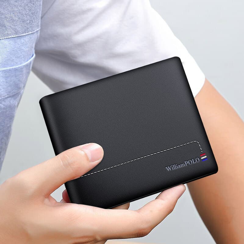 コンパクト 財布 シンプル上質な紳士用二つ折り財布