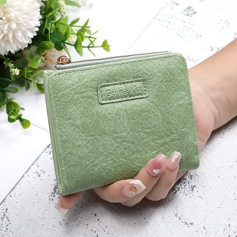 コンパクト 財布 シンプル機能性二つ折りミニ財布