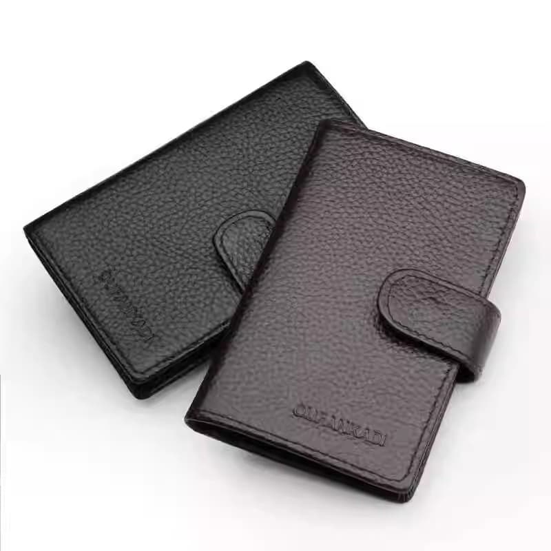 コンパクト 財布 多機能カード収納 本革二つ折り財布