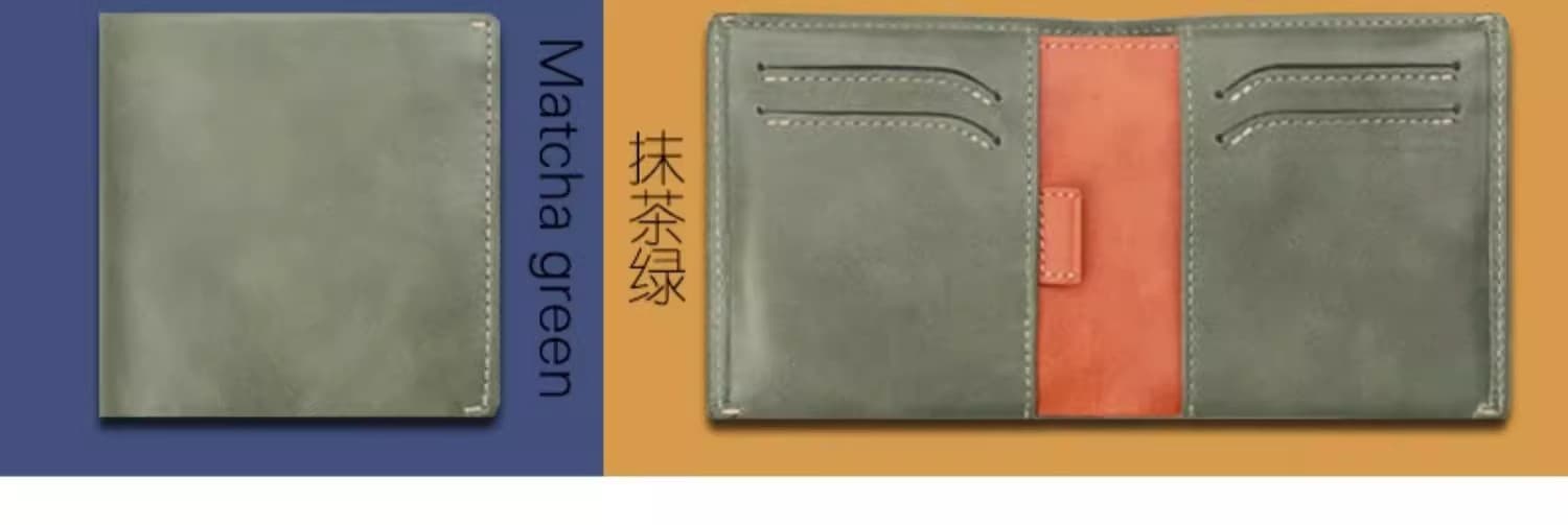 コンパクト財布 職人手作り本革三つ折りコンパクト財布