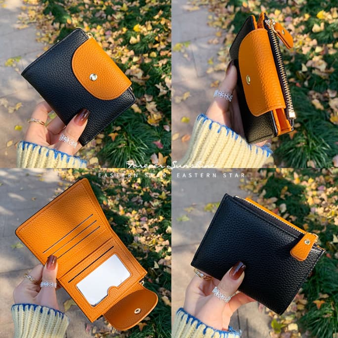 コンパクト 財布 レディース 二つ折り財布 軽量 小銭入れ付き 大容量