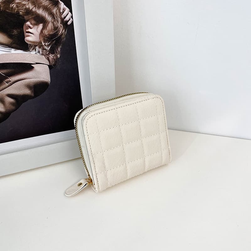 コンパクト 財布 キルティング ステッチ ミニ財布