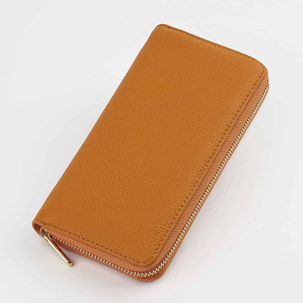 コンパクト 財布 上質レザー蛇腹式収納長財布