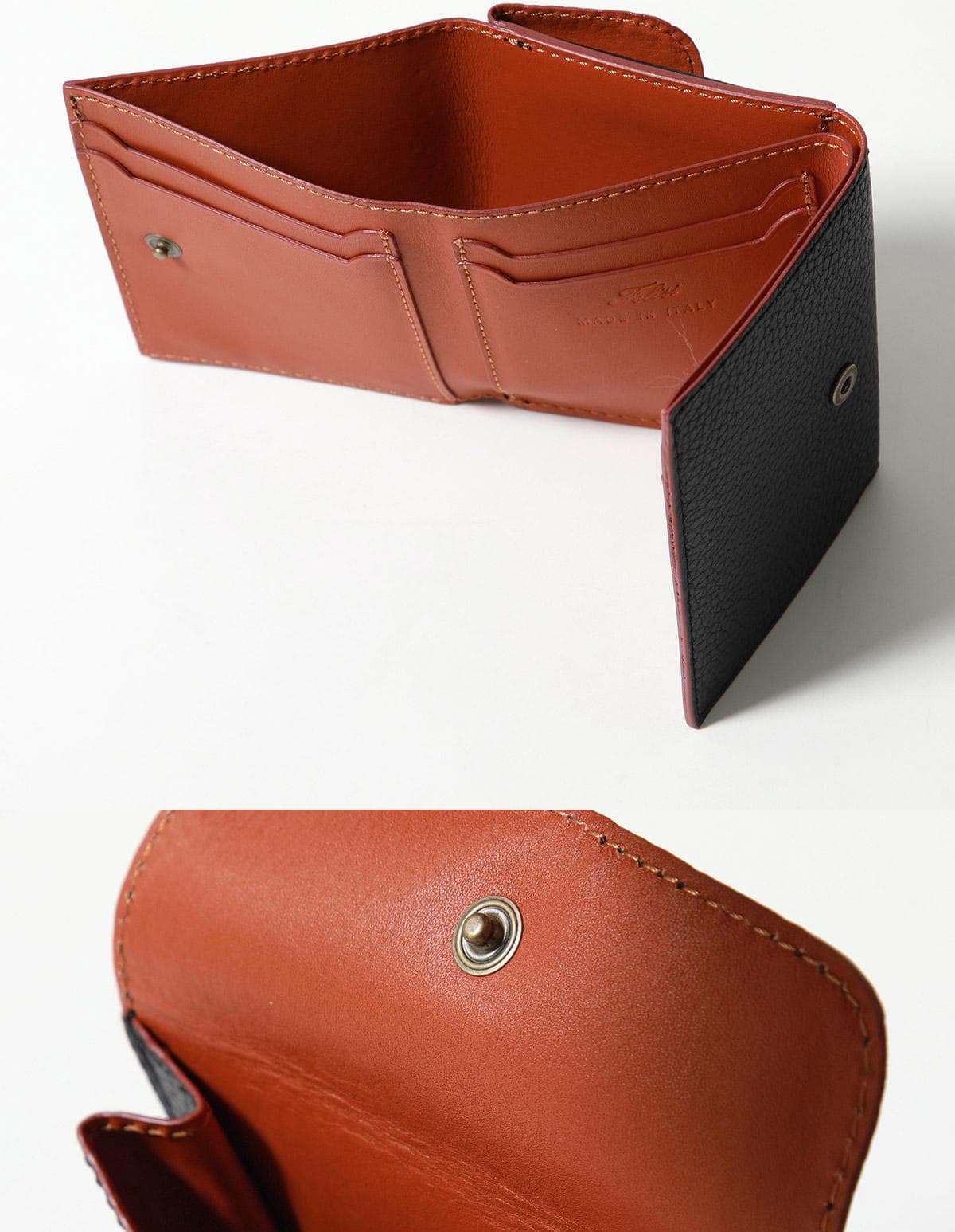 コンパクト 財布 三つ折り 上質レザー三つ折りコンパクト財布