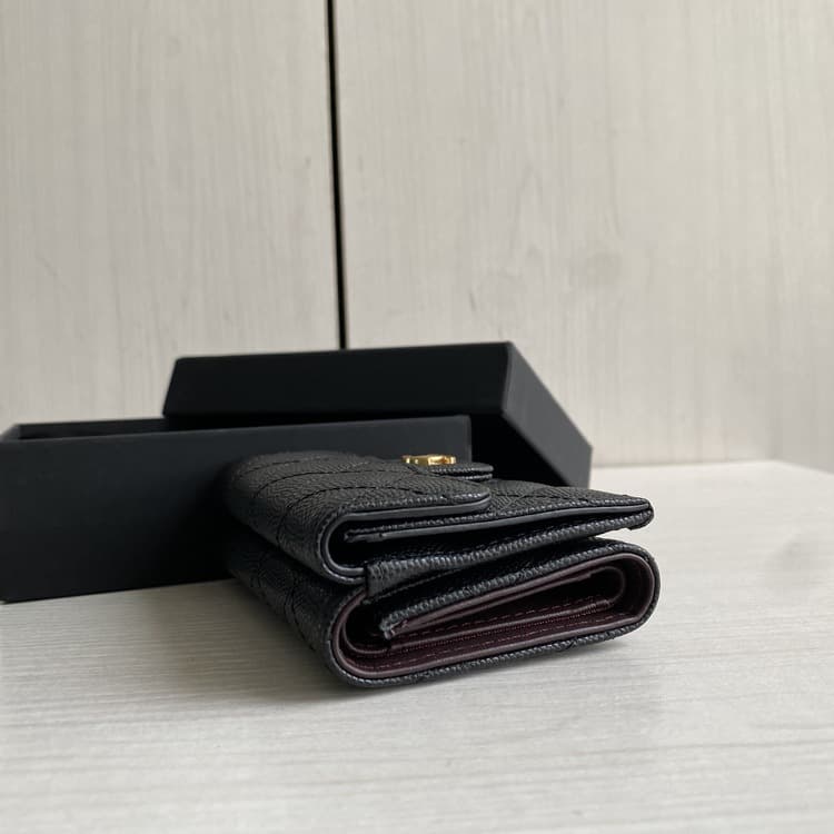 コンパクト 財布 三つ折り 高級キルティング三つ折り財布