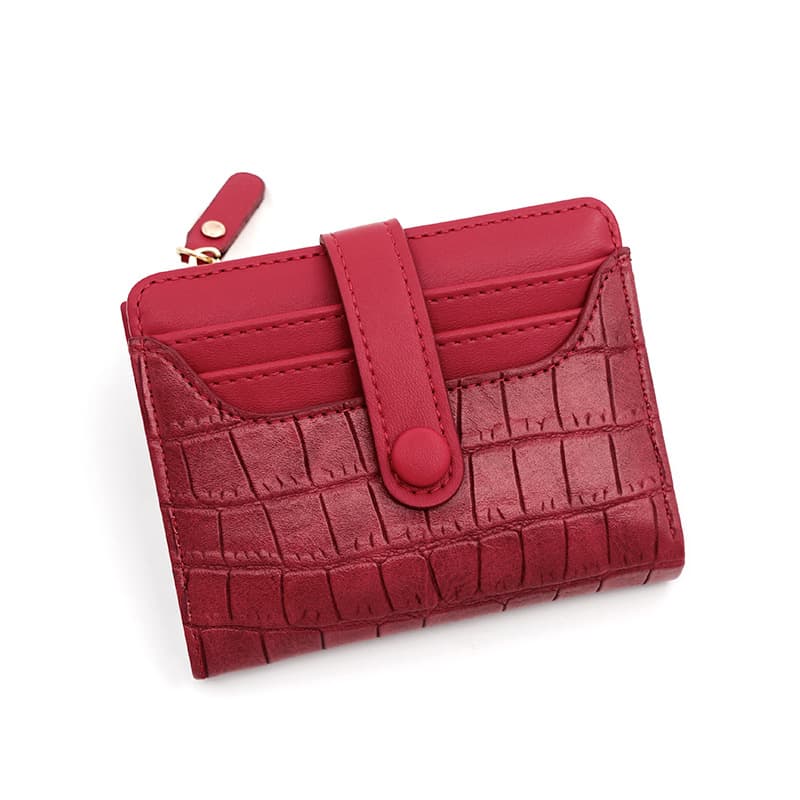 コンパクト 財布 なめし革シンプル三つ折りミニ財布