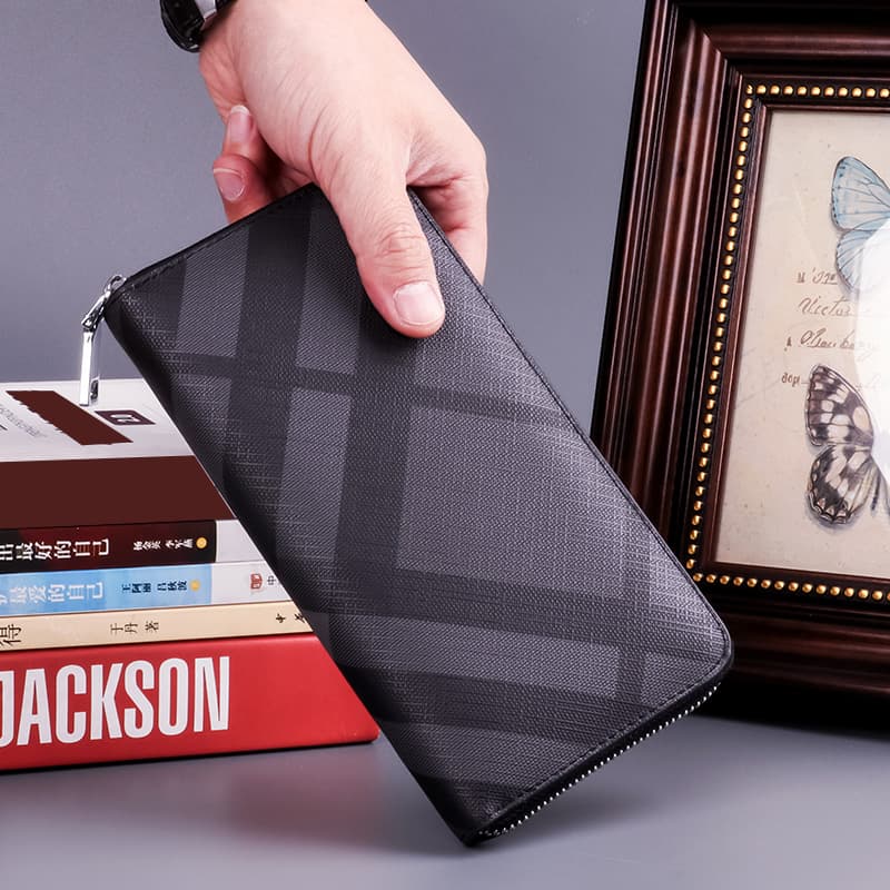 コンパクト 財布 コンパクト 財布 洗練チェック柄ラウンドファスナー財布