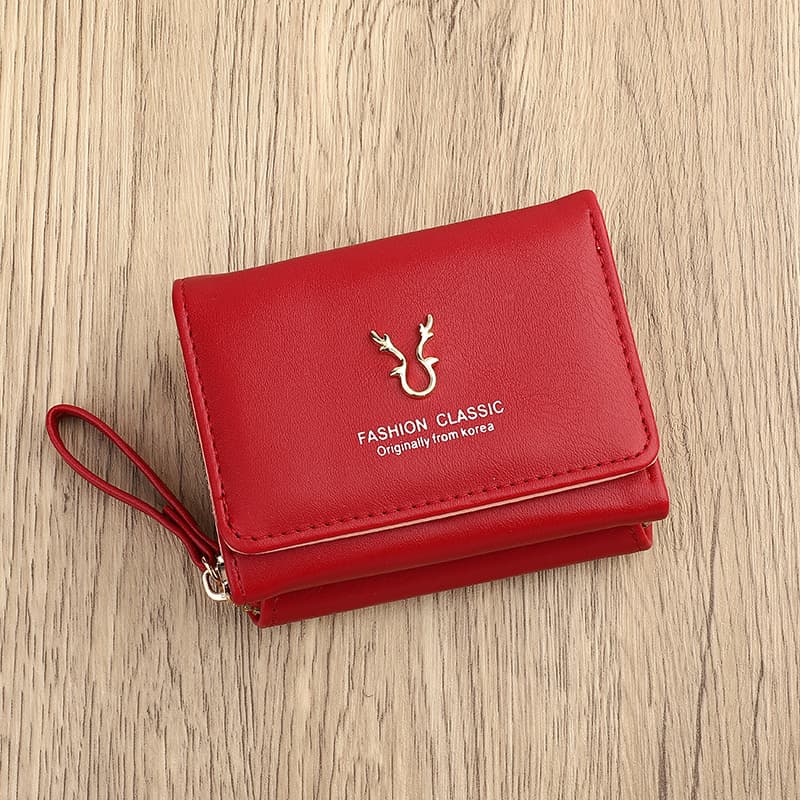 コンパクト 財布 トカゲモチーフ三つ折りミニウォレット