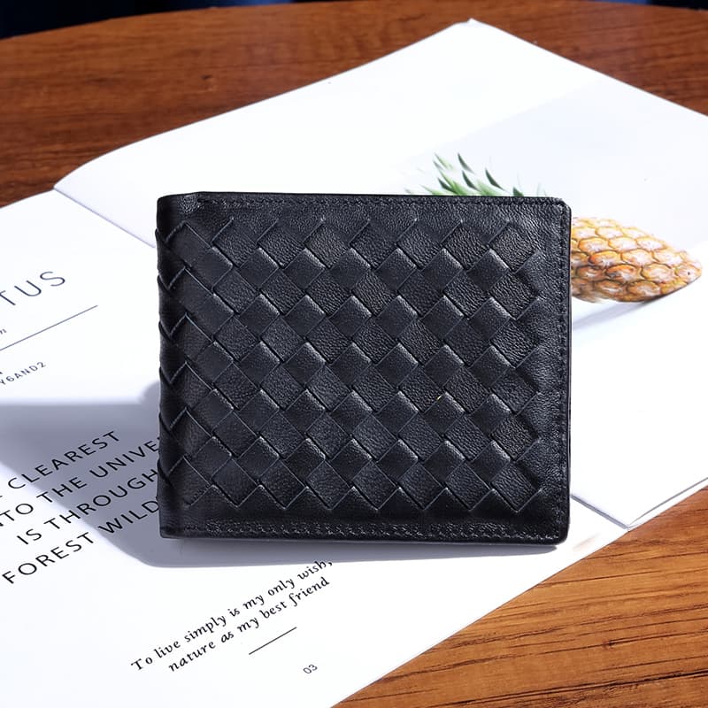 コンパクト 財布 メッシュ編み込み コンパクト財布