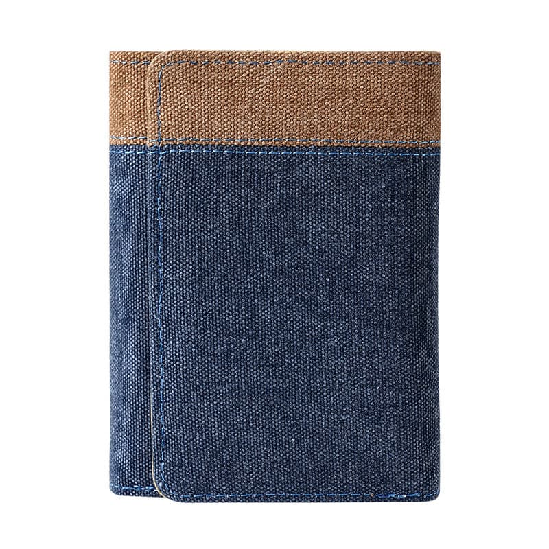 コンパクト 財布 デニム素材の三つ折りミニウォレット