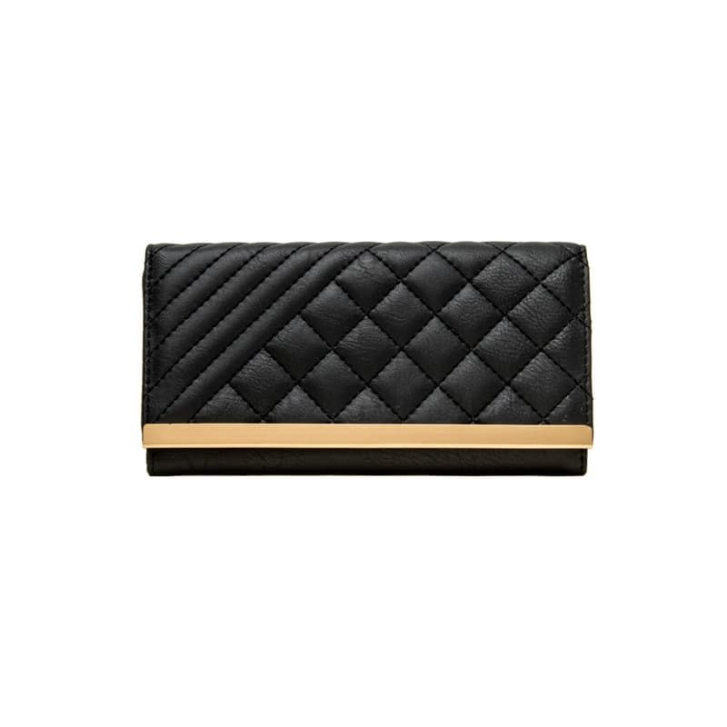 コンパクト 財布 キルティング模様の上品な長財布