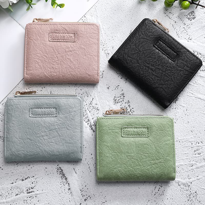 コンパクト 財布 シンプル機能性二つ折りミニ財布