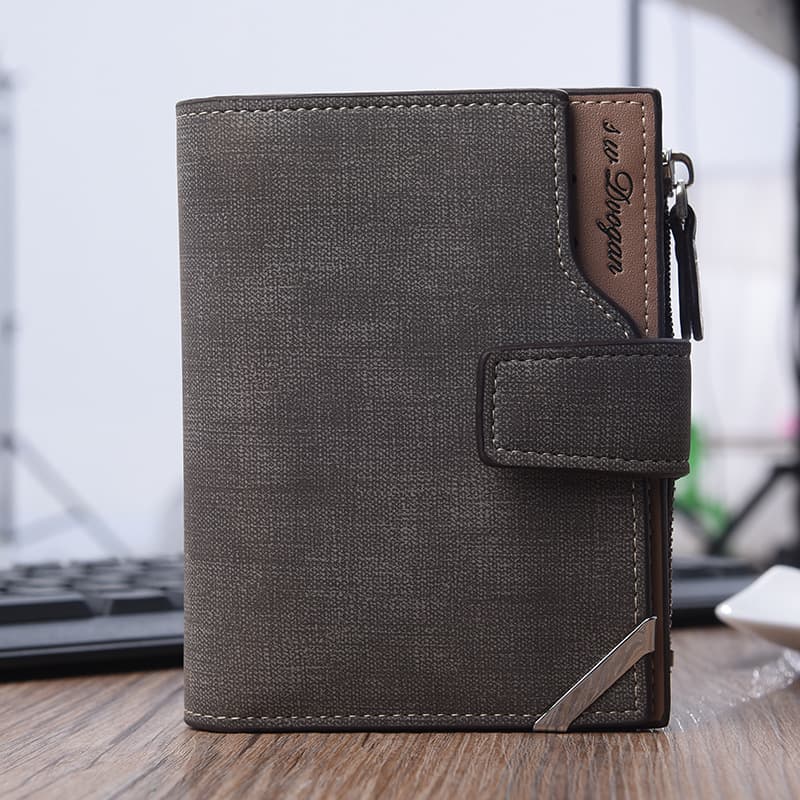 コンパクト 財布 多機能仕切り付き二つ折り短財布