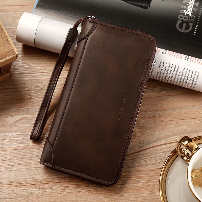 コンパクト 財布 上質な牛革使用 大人の薄型ラウンド財布