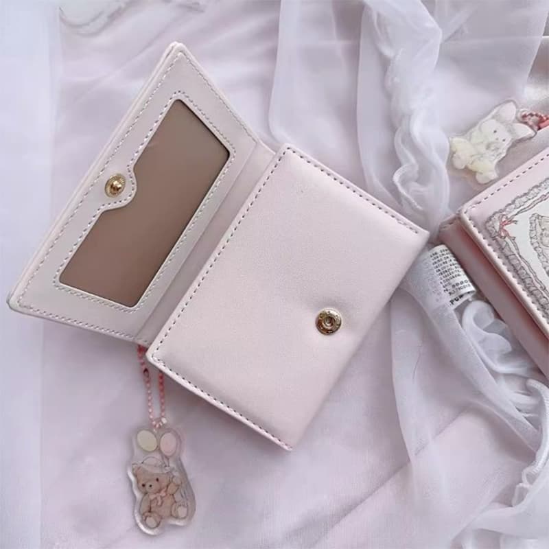 コンパクト財布 夢見るお姫様の三つ折りミニ財布