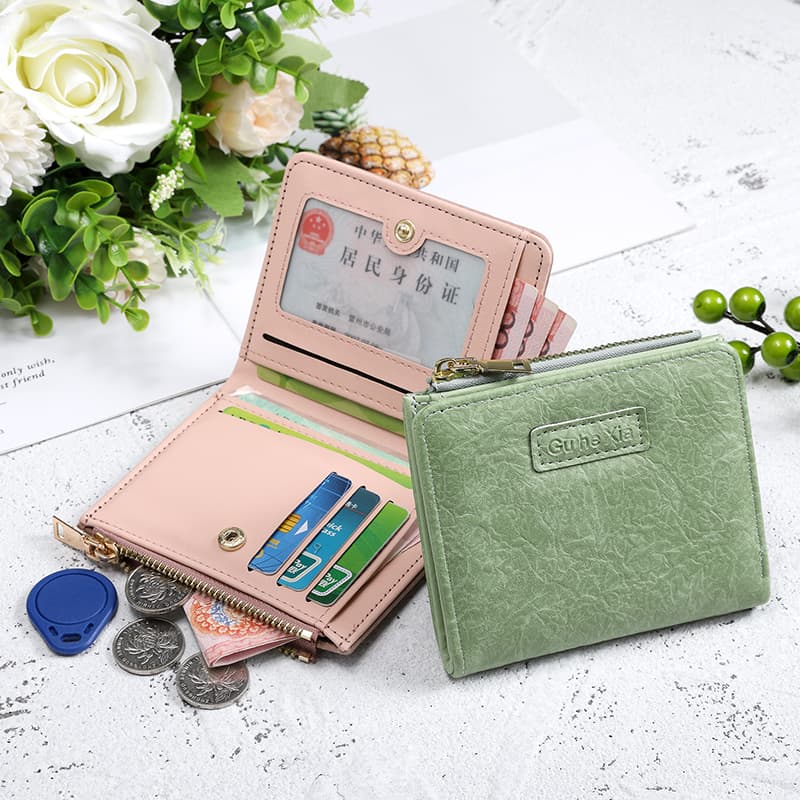 コンパクト 財布 シンプル機能性二つ折りミニ財布