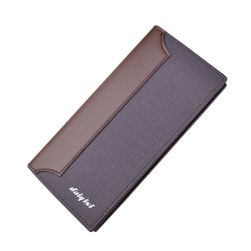 コンパクト 財布 シンプル格子柄 薄型長財布