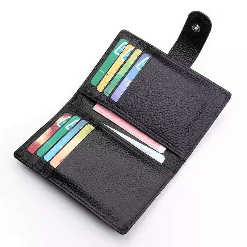 コンパクト 財布 多機能カード収納 本革二つ折り財布