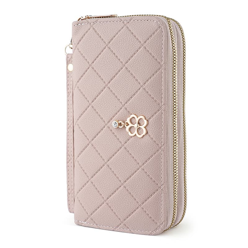 コンパクト 財布 キルティング ダブルジップ ウォレット