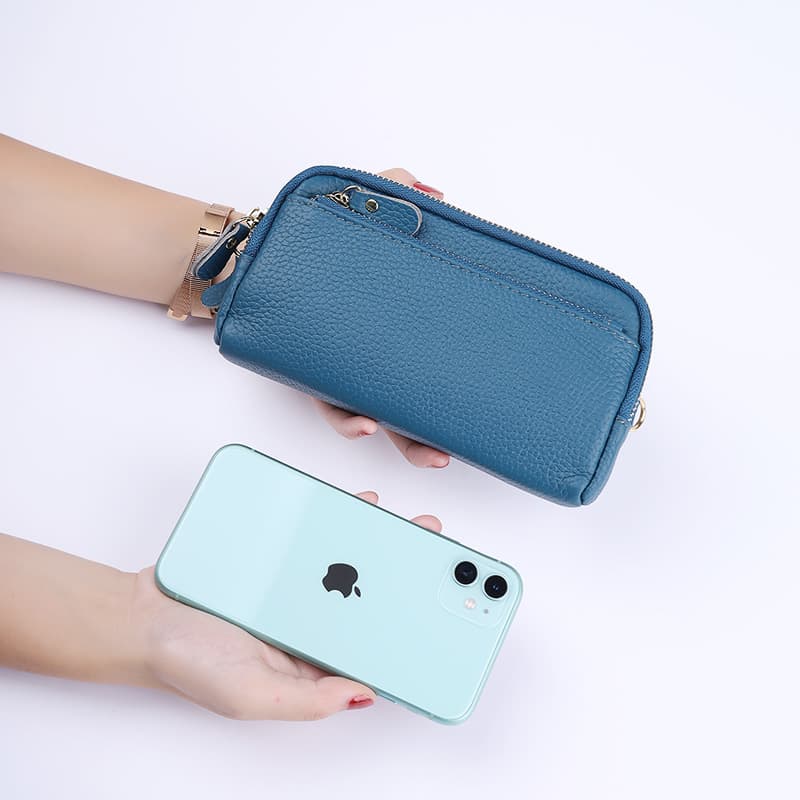 コンパクト 財布 多機能ポケット付き ソフトレザー財布