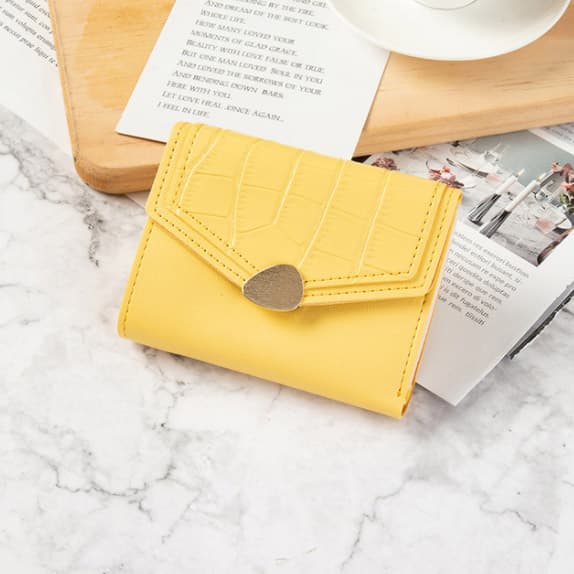 コンパクト 財布 レディース二つ折り財布コンパクト型押しミニ財布