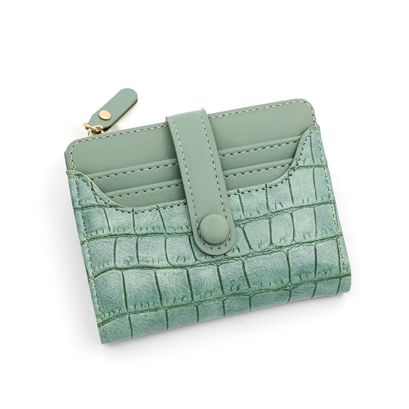 コンパクト 財布 なめし革シンプル三つ折りミニ財布