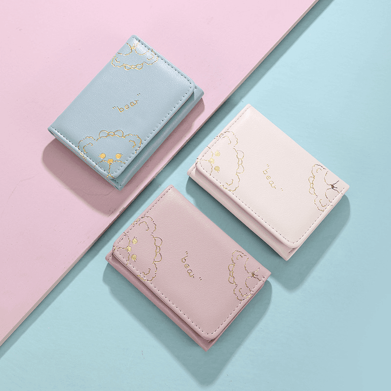 コンパクト 財布 優美な雲模様のミニマル財布