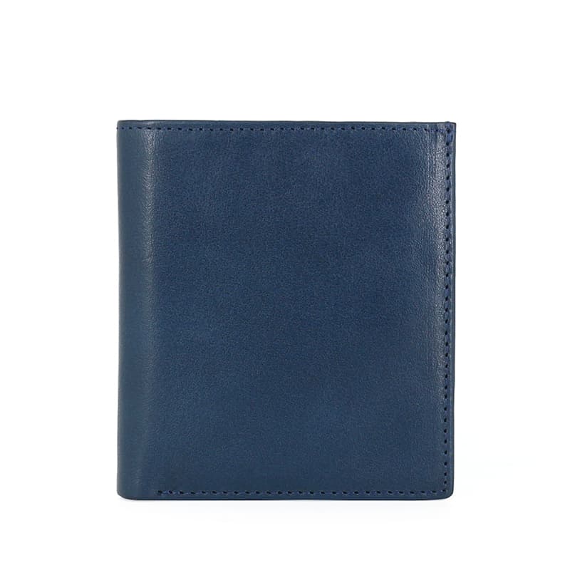 コンパクト 財布 上質本革シンプル二つ折り財布