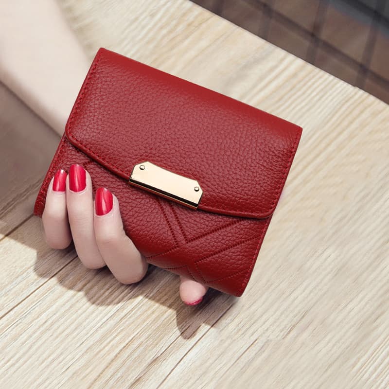 コンパクト 財布 上品な幾何学模様がま口財布