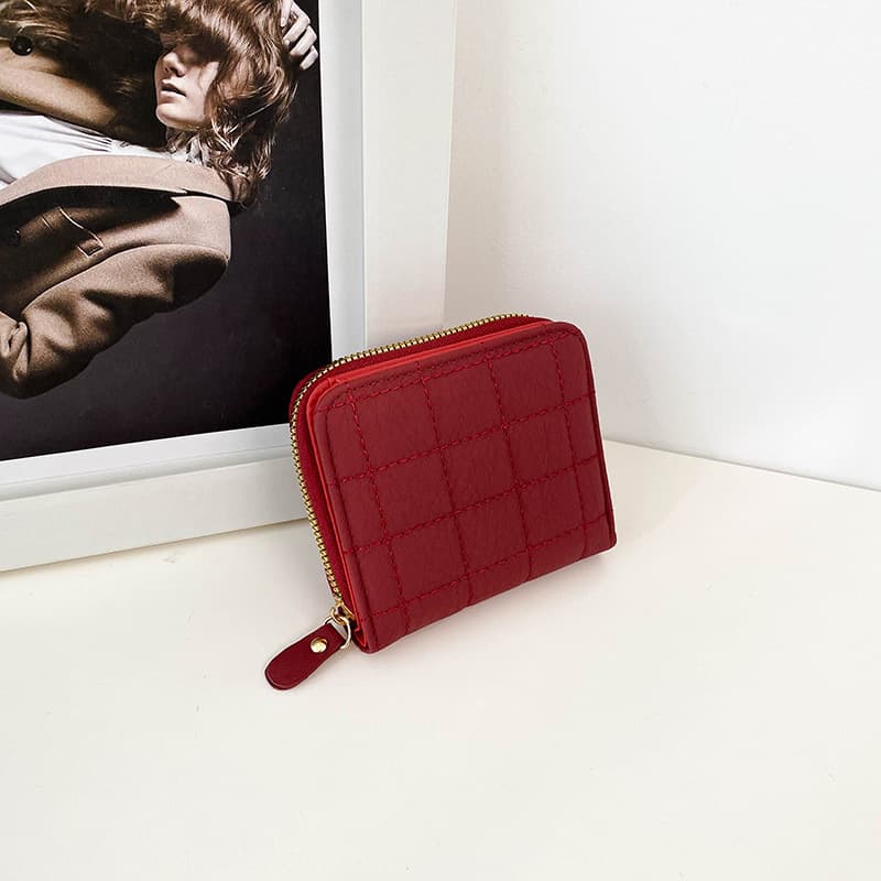 コンパクト 財布 キルティング ステッチ ミニ財布