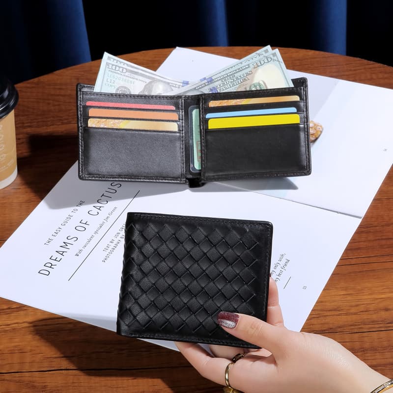 コンパクト 財布 メッシュ編み込み コンパクト財布