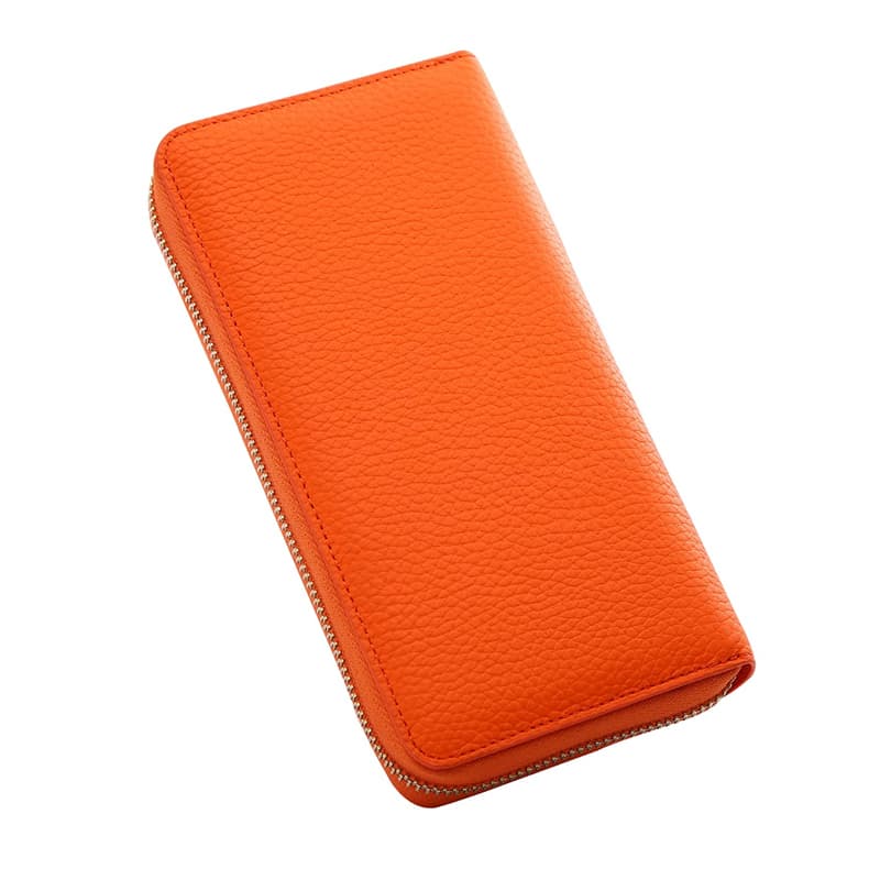 コンパクト 財布 上質レザー蛇腹式収納長財布