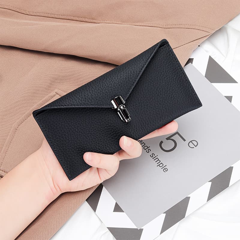 コンパクト 財布 シンプル本革スマート財布