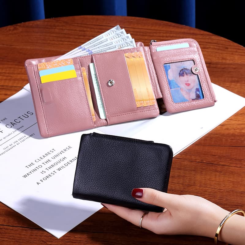 コンパクト財布 機能性抜群 スマート三つ折りミニ財布