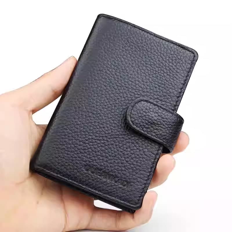 コンパクト 財布 多機能カード収納 本革二つ折り財布