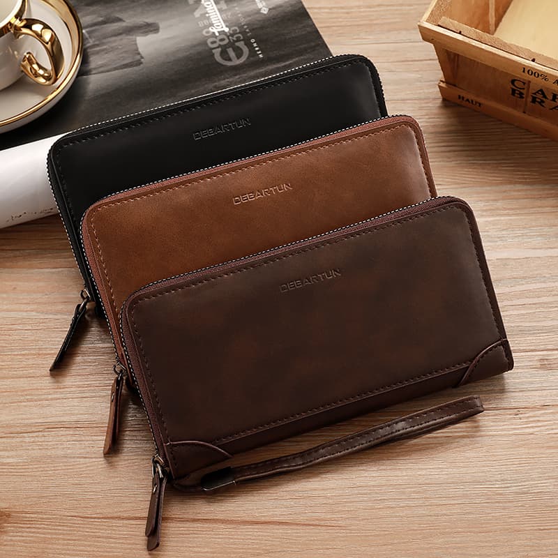 コンパクト 財布 上質な牛革使用 大人の薄型ラウンド財布