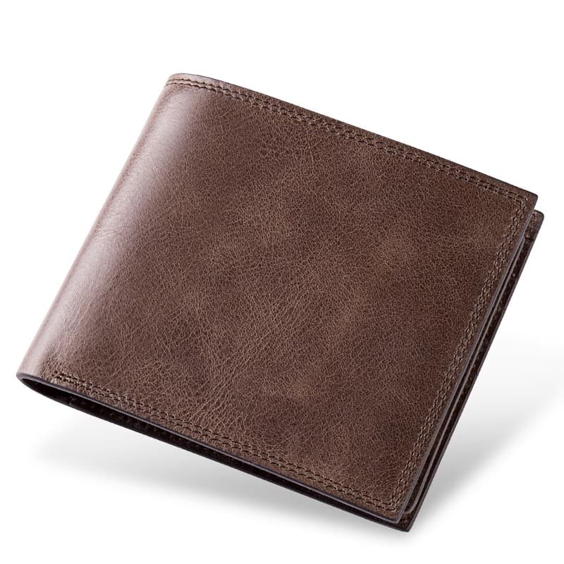 コンパクト 財布 復古風格上質牛革二つ折り財布
