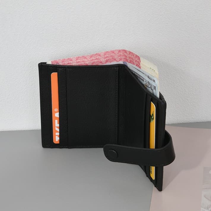 コンパクト 財布 クロコ型押しミニマル財布