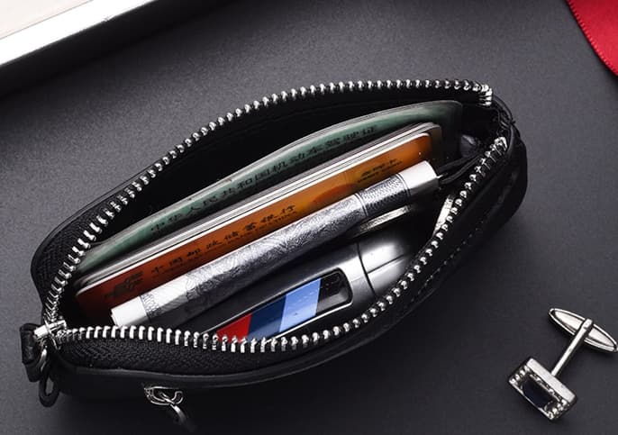 コンパクト 財布 クロスメッシュ コンパクト財布 キーリング付き