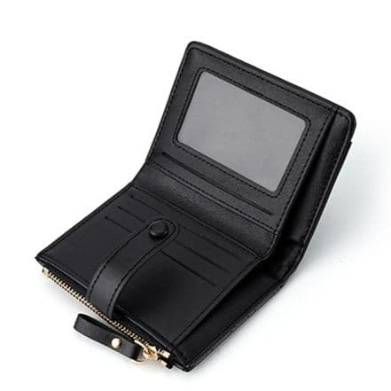 コンパクト 財布 型押しクロコ調レザー二つ折り財布