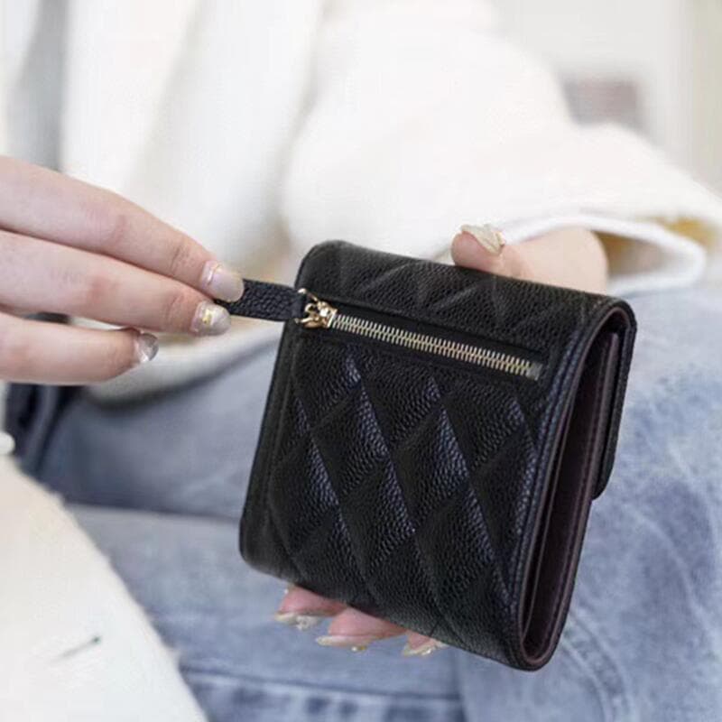 コンパクト 財布 三つ折り キルティング模様 三つ折りコンパクト財布