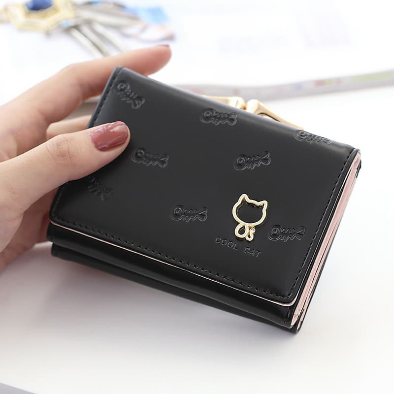 コンパクト 財布 猫モチーフ ミニマル財布