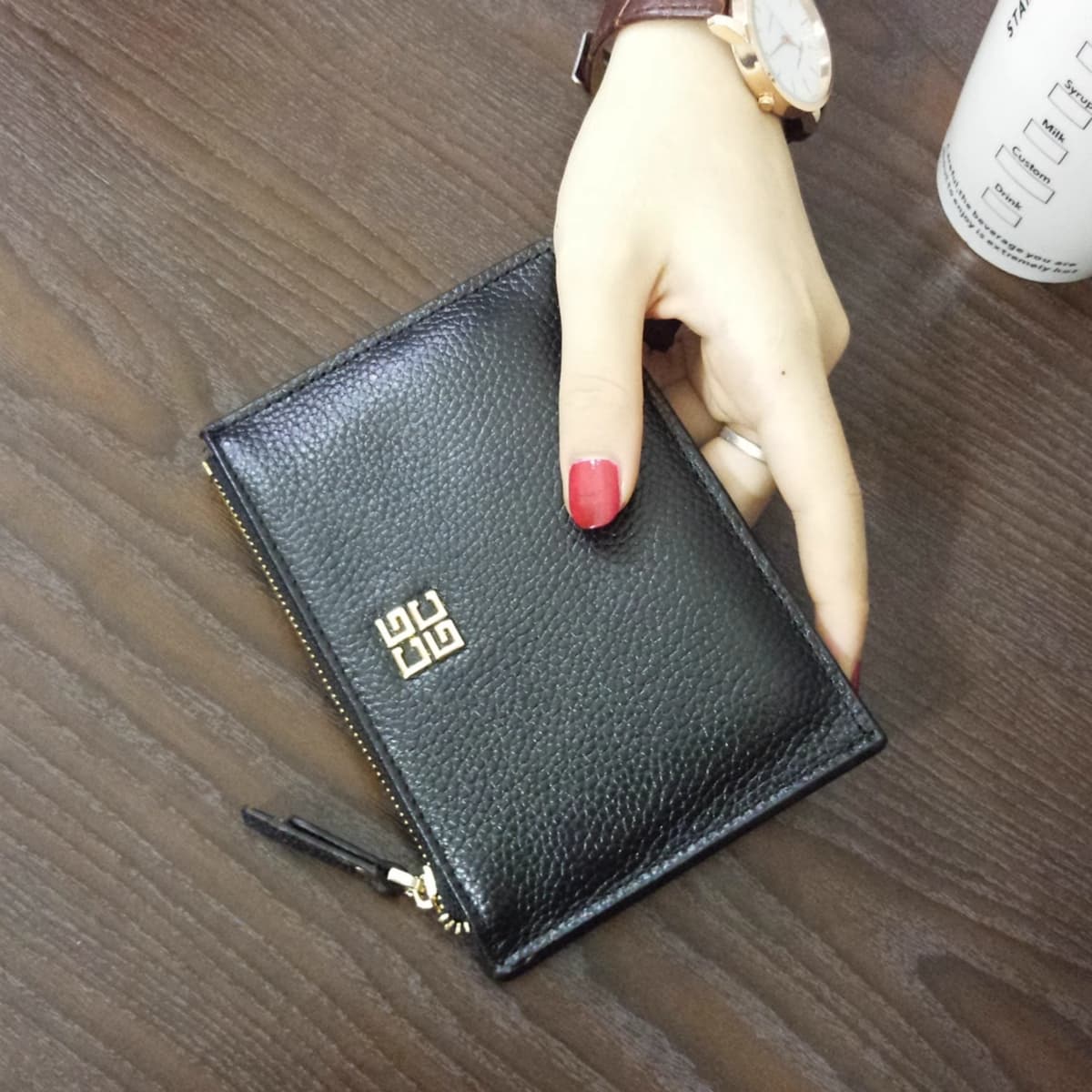 コンパクト財布 多機能カード収納三つ折りコンパクト財布