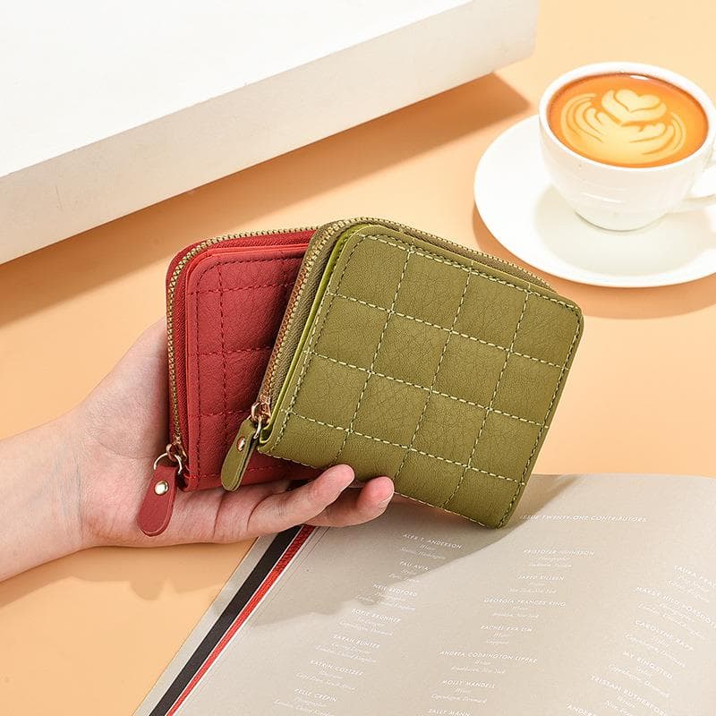コンパクト 財布 キルティングミニジップ財布 コンパクト収納