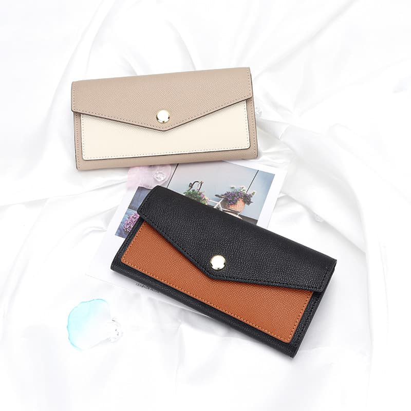 コンパクト 財布 シンプル上品 二つ折り薄型財布