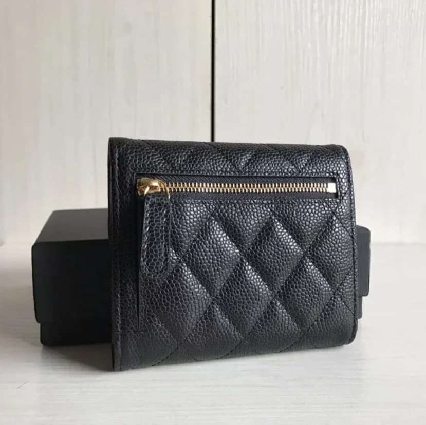コンパクト 財布 三つ折り 上品キルティング三つ折りミニ財布