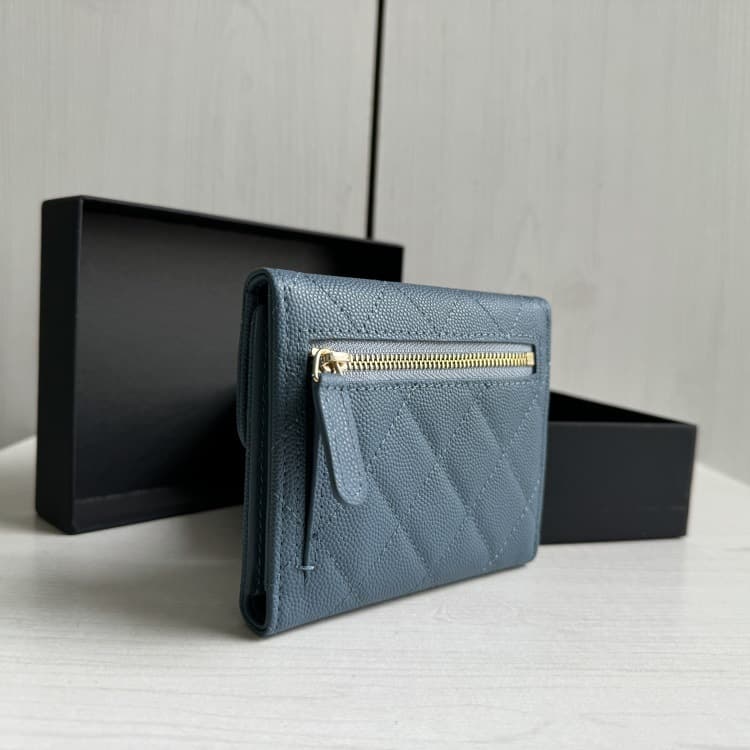コンパクト 財布 三つ折り 上品キルティング三つ折りミニ財布