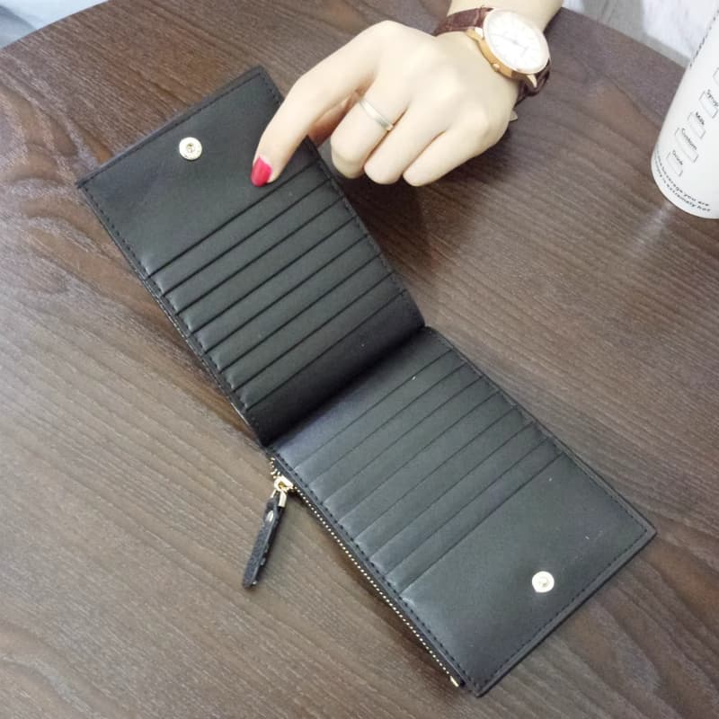 コンパクト財布 多機能カード収納三つ折りコンパクト財布