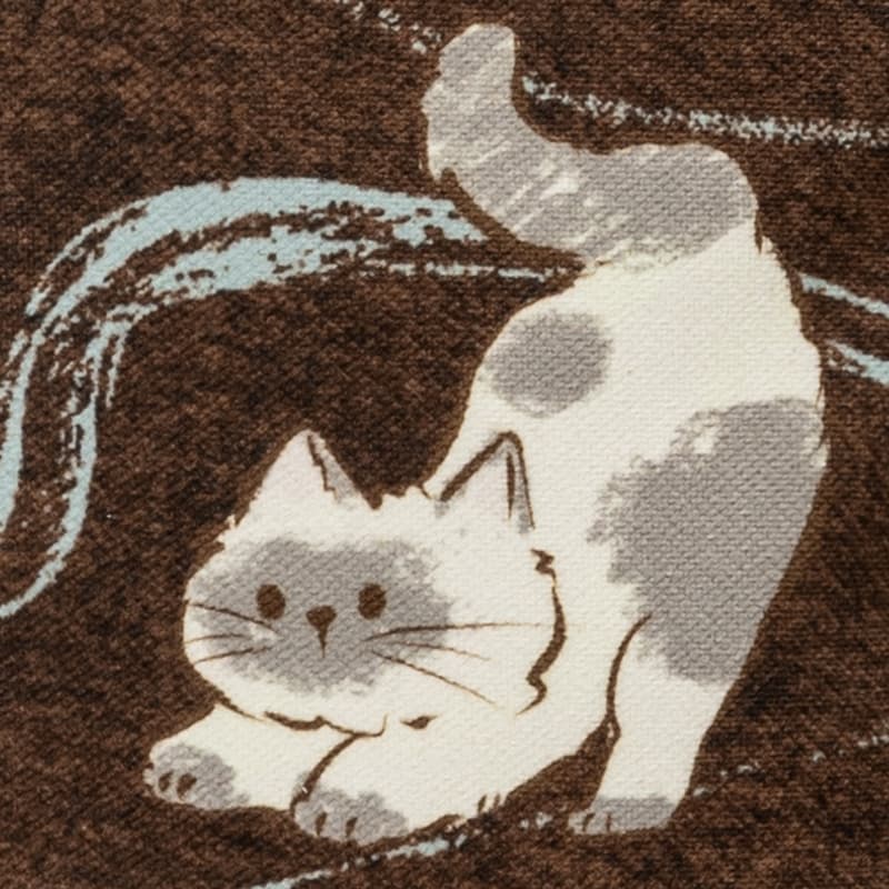 コンパクト 財布 伸び猫モチーフ 小物入れポーチ