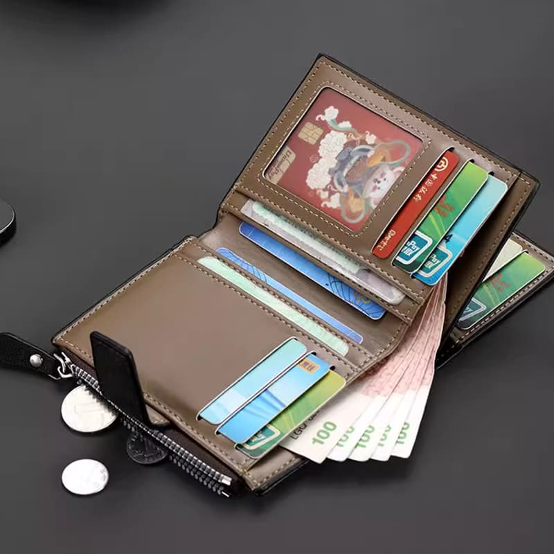 コンパクト財布 多機能カード収納 三つ折りコンパクト財布